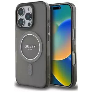 Tok Guess GUHMP16XHFGEREK iPhone 16 Pro Max 6.9" black hardcase IML Glitter Circle MagSafe (GUHMP16XHFGEREK) kép