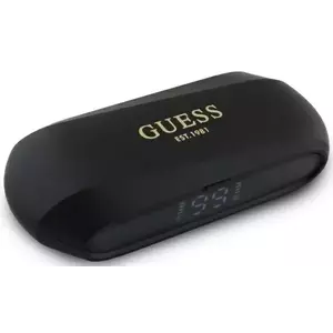 Fejhallgató Guess Bluetooth Headphones GUTWSC2MCDSK TWS + Docking Station Black Elongated Metallic Printed Logo (GUTWSC2MCDSK) kép