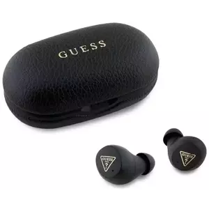 Fejhallgató Guess Bluetooth Headphones GUTWSPGTSPSK TWS + Docking Station Black Grained Classic Logo (GUTWSPGTSPSK) kép