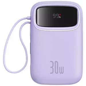 Töltő Baseus QPow 2 10000mAh 30W 2xUSB-C powerbank (purple) kép