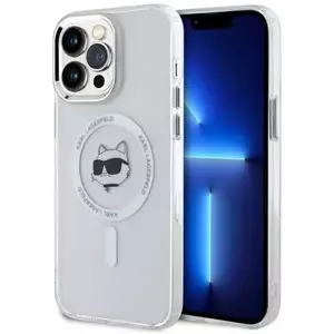 Tok Karl Lagerfeld KLHMP13XHLSCHH iPhone 13 Pro Max 6.7" white hardcase IML Metal Choupette Head MagSafe (KLHMP13XHLSCHH) kép