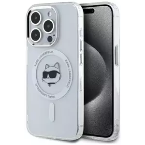 Tok Karl Lagerfeld KLHMP15LHLSCHH iPhone 15 Pro 6.1" white hardcase IML Metal Choupette Head MagSafe (KLHMP15LHLSCHH) kép