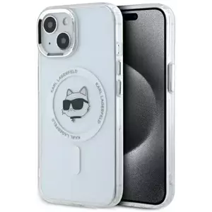 Tok Karl Lagerfeld KLHMP15MHLSCHH iPhone 15 Plus 6.7" white hardcase IML Metal Choupette Head MagSafe (KLHMP15MHLSCHH) kép