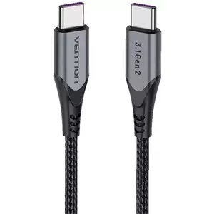 Kábel Vention USB-C to USB-C 100W TAHHD 5A 0.5m USB 3.1 Gen2 4K cable (gray) kép