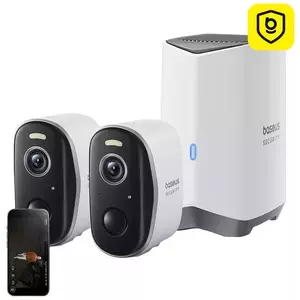 Videókamera Baseus N1 2K Outdoor Camera Set of 2 (White) kép