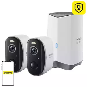 Videókamera Baseus N1 Plus 2K Outdoor Camera Set (White) kép