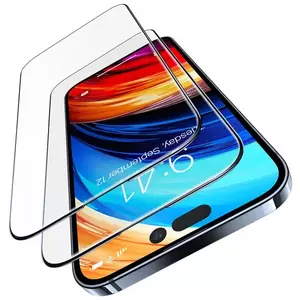 TEMPERED KIJELZŐVÉDŐ FÓLIA Torras Diamond Shield/GlassGo Glass Screen Protector for iPhone 14 Pro/15 kép