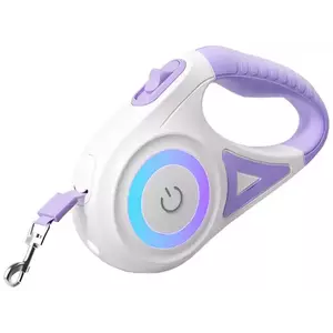 Póráz Rojeco 5m LED automatic leash (purple) kép