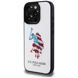 Tok US Polo USHCP15XPUSH iPhone 15 Pro Max 6, 7" white Leather Big DH American Flag (USHCP15XPUSH) kép