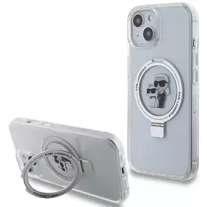 Tok Karl Lagerfeld KLHMP15SHMRSKCH iPhone 15 6.1" white hardcase Ring Stand Karl&Choupettte MagSafe (KLHMP15SHMRSKCH) kép