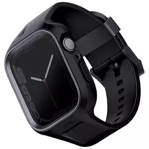 Tok UNIQ Monos 2in1 Apple Watch Strap + Case Series 4/5/6/7/8/9/SE/SE2 44/45mm. midnight black (UNIQ-45MM-MONOSBLK) kép