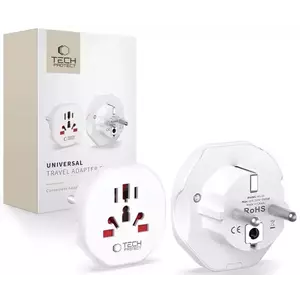 TECH-PROTECT UNIVERSAL TRAVEL ADAPTER FROM EU WHITE (5906302380459) kép