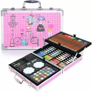 MG Art Suitcase Girl festőkészlet gyerekeknek kofferban 145db, rózsaszín kép