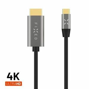 FIXED Video Cable USB-C/HDMI, USB-C 3.1 Gen 2 18Gbps, HDMI 2.0 4K60Hz, 2m, grey kép