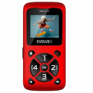 EVOLVEO EasyPhone ID, mobiltelefon időseknek, piros kép