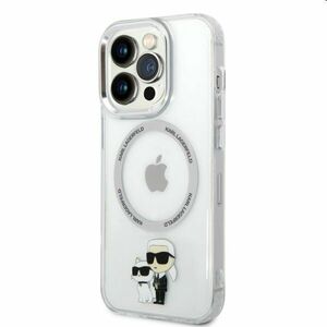 Tok Karl Lagerfeld MagSafe IML Karl and Choupette NFT for Apple iPhone 14 Pro Max, átlátszó kép