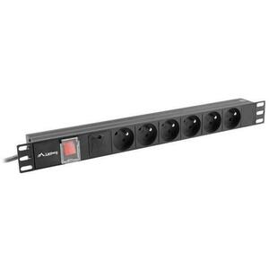 6 Plug 16A 2 m Switch (PDU-06E-0200-BK) kép