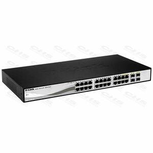 D-Link Menedzselhető Gigabit Switch 24x1000 Mbps + 4xGigabit Kombó SFP (DGS-1210-24) kép