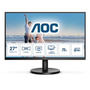 AOC 27 QHD VA monitor (Q27B3MA/BK) fekete kép