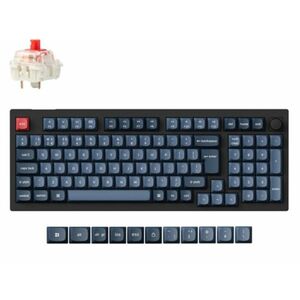 Keychron V5 Max Bluetooth USB-C magyar Gateron Jupiter Red mechanikus billentyűzet (V5M-D1-HU) fekete kép