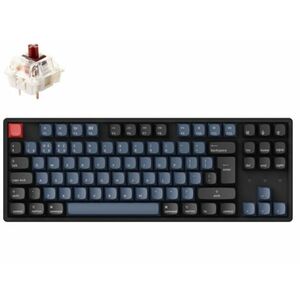 Keychron K8 Pro vezeték nélküli magyar Gateron G Pro Brown mechanikus billentyűzet (K8P-J3-HU) fekete-kék kép