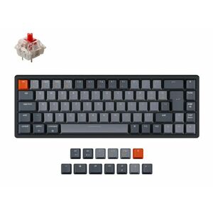 Keychron K6 RGB Bluetooth angol Hot-swap Gateron G Pro Red billentyűzet, fekete kép