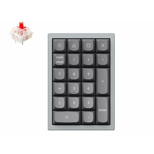 Keychron Q0 Swappable RGB USB Gateron G Pro Red mechanikus numerikus billentyűzet, szürke kép