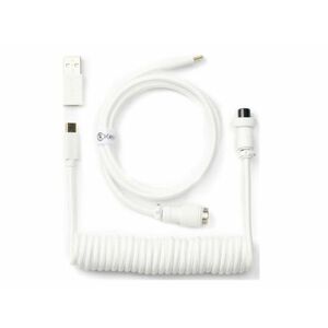 Keychron Coiled Aviator USB-C -> USB-C M/M adatkábel 1.36m (CAB-W) fehér kép