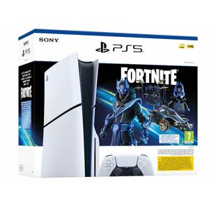 Sony Playstation 5 Slim konzol, 1TB - D-chassis Fortnite Bundle kép