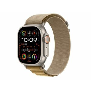 Apple Watch Ultra 2 GPS + Cellular (MX4F3CM/A) - 49 mm-es natúr titántok, drapp alpesi pánt - M kép