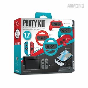 ARMOR3 Nintendo Switch/OLED Party csomag (Üvegfólia + Thumb Grips + Szilikon tokok) kép