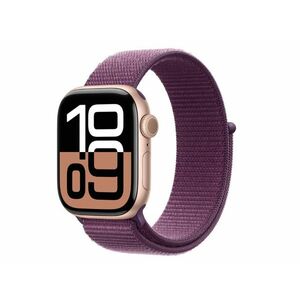 Apple Watch Series 10 Cellular (MWXC3QH/A) - 42mm Rose Gold Alu Case with Plum Sport Loop kép