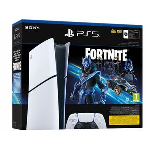 Sony Playstation 5 Slim Digital Edition konzol, 1TB - D-chassis Fortnite Bundle kép