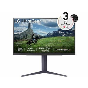 LG UltraGear 27 QHD Nano IPS Gaming monitor (27GS85Q-B.AEU) kép