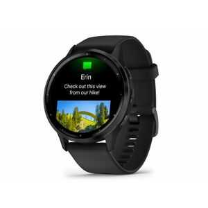 GARMIN Venu 3 okosóra fekete, bőr és szilikon szíjjal (505352) kép