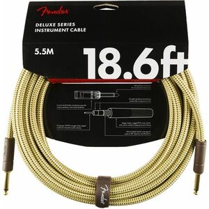 Fender Deluxe Series 18.6' Instrument Cable Tweed kép