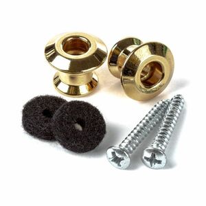 Dunlop Straplok Dual Design Strap Button Set - Gold kép