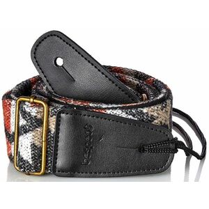 Bespeco Vintage-style Strap Black Pattern Wool/Polyester Metal Buckle kép