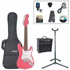 Encore EBP-E375 Gloss Pink Elektromos gitár kép