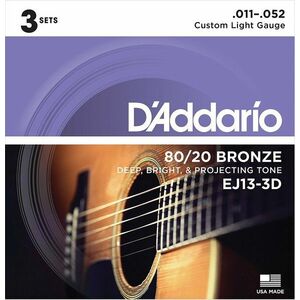 D'Addario EJ13-3D Akusztikus gitárhúrok kép