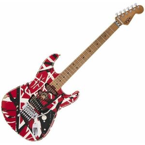 EVH Frankie Striped MN Red/White/Black Elektromos gitár kép