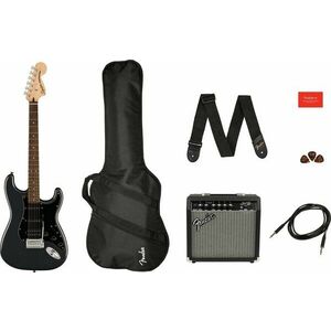 Fender Squier Affinity Series Stratocaster HSS Pack LRL Charcoal Frost Metallic Elektromos gitár kép