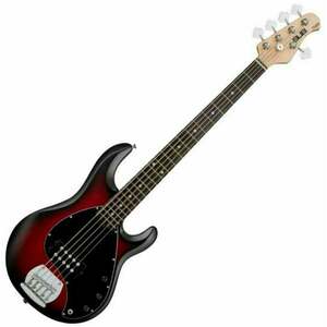 Sterling by MusicMan S.U.B. RAY5 Red Ruby Burst Satin Elektromos basszusgitár kép