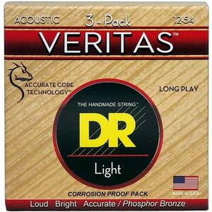 DR Strings VTA-12 Veritas 3-Pack Akusztikus gitárhúrok kép