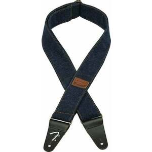 Fender Wrangler Logo Denim Strap Textil gitár heveder Dark Indigo kép