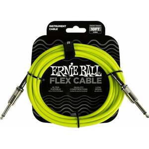 Ernie Ball Flex Instrument Cable Straight/Straight 3 m Egyenes - Egyenes Hangszórókábel kép