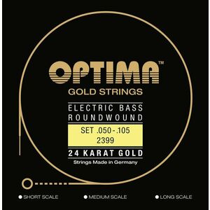 Optima 2399.M 24K Gold Strings Medium Scale Medium Basszusgitár húr kép