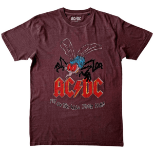 AC/DC Ing Fly On The Wall Tour Unisex Maroon Red L kép