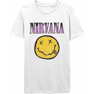 Nirvana Ing Xerox Happy Face Pink Unisex White M kép