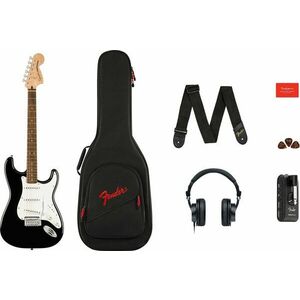 Fender Squier Affinity Series Stratocaster Mustang Micro Pack Black Elektromos gitár kép